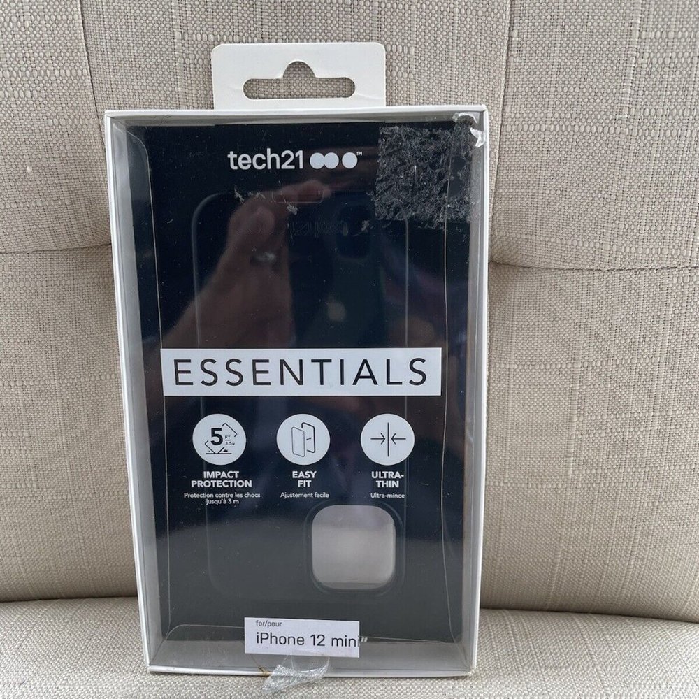 Tech21 Phone Case For iPhone 12 Mini Black Back Fitted Case New